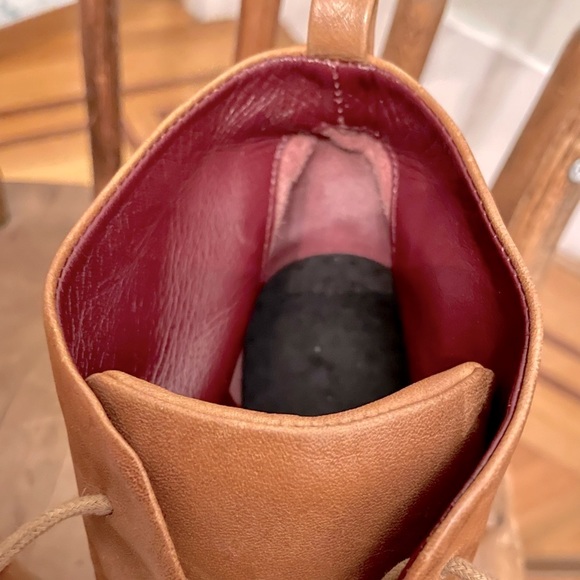 Brown leather ankle boots Size 38 - Picture 2 of 3